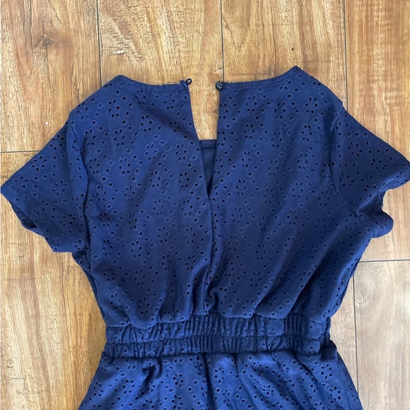 WILLOW ROOT Girls Elegant Navy Blue Short Sleeve Jumpsuit Jumper Size Medium - Picture 8 of 10